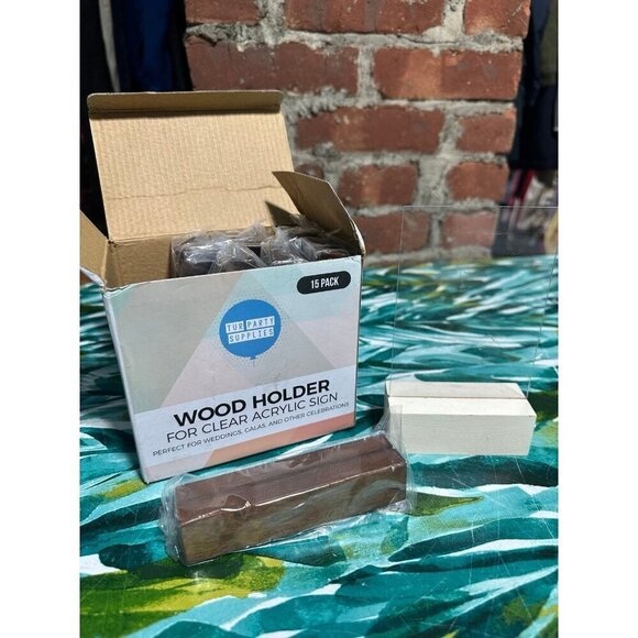 Wood Holders for Acrylic Signs - Picture 1 of 8